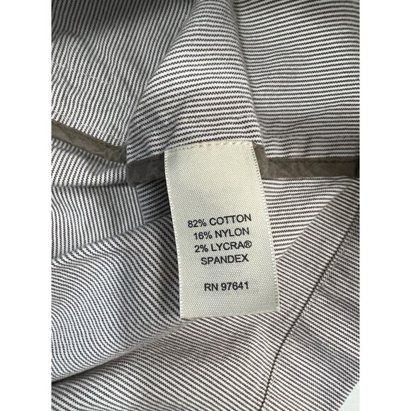 J Jill Women's Brown White Stripe Button Up Lightweight Jacket Size L Petite - Picture 5 of 10